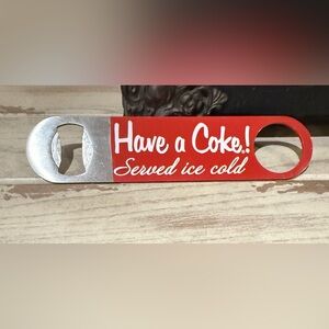 Vintage Coca-Cola Bottle Opener Flat Stainless Steel Collectible